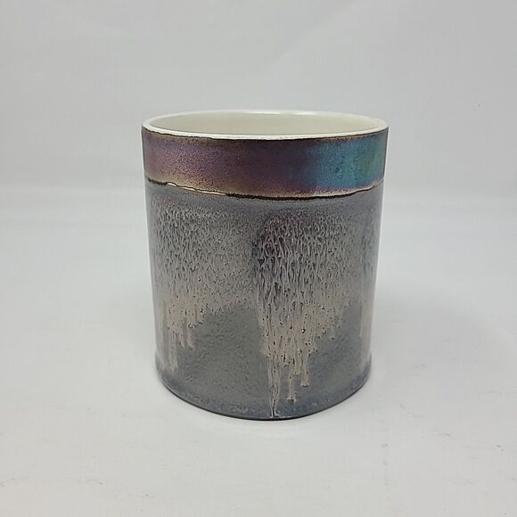 La Rochelle Ceramic Studio Pottery Mug Stoneware Gray Metallic ~16 oz - Picture 3 of 6